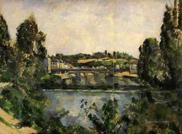 風景 Painting - ポントワーズポール・セザンヌの橋と滝の風景